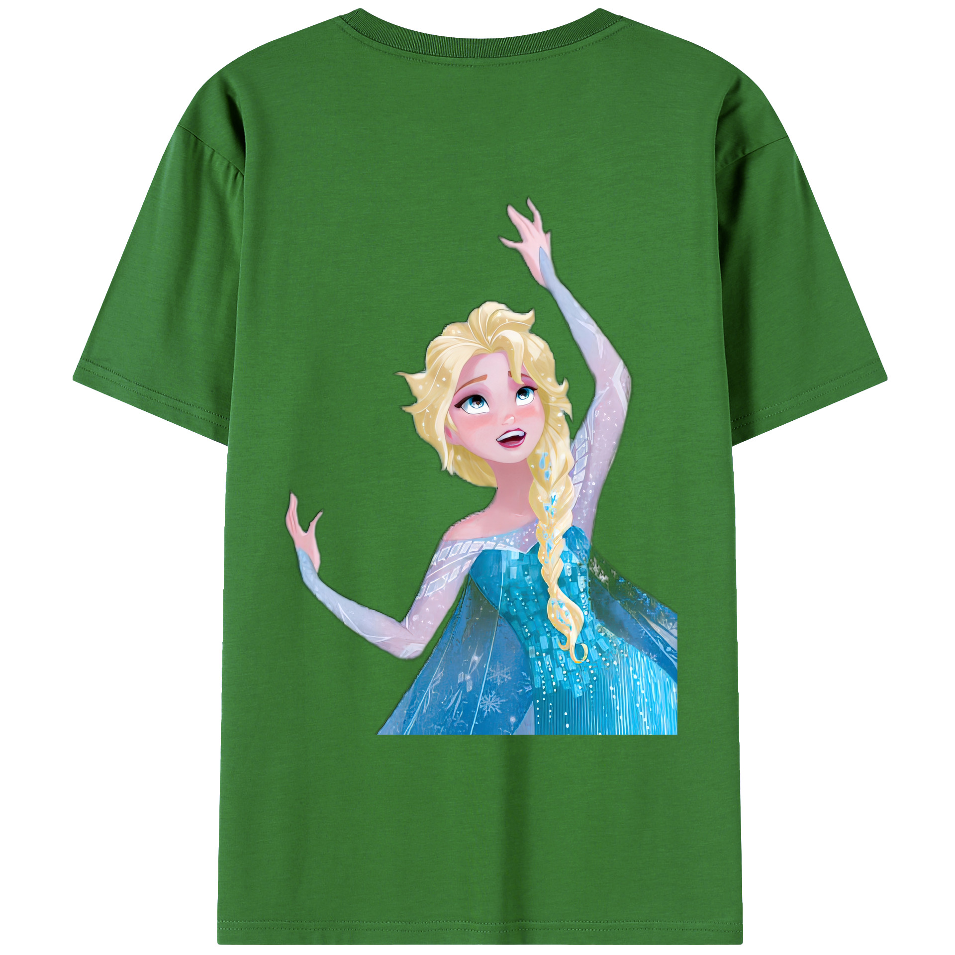 （画像用） アナと雪の女王 アンナ エルサ Frozen Anna Elsa レディース半袖Tシャツ(バックプリント)